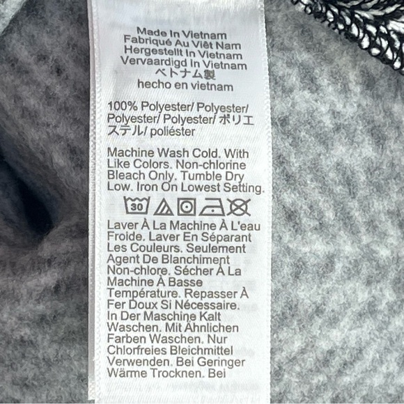 J. Crew XXS  Long Sleeve Funnelneck Pullover Black White Herringbone Turtleneck - Picture 7 of 7